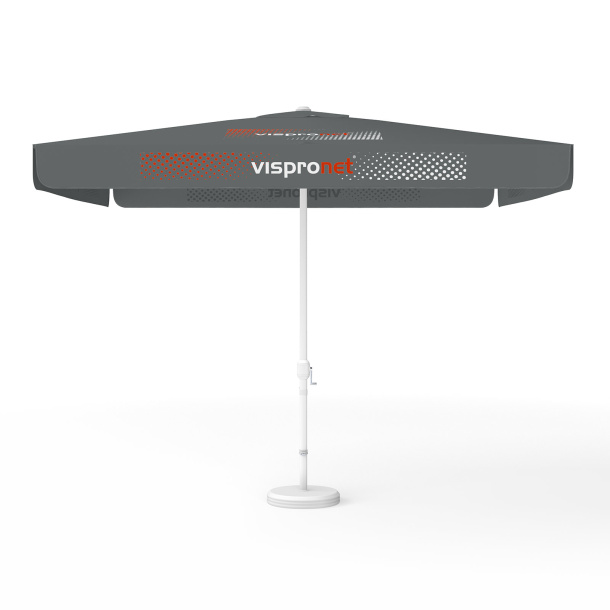 Parasol avec impression de logo, 300 x 300 cm, les 4 segments imprimés avec 1 motif