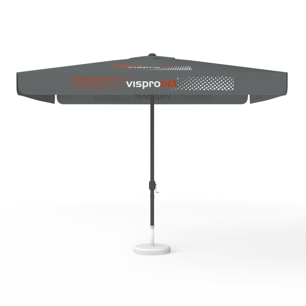 Parasol avec impression de logo, 300 x 300 cm, les 4 segments imprimés avec 1 motif
