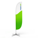 Bowflag® Basic incl. pied croisé ø 100 cm/17 kg avec rotateur et ressort