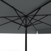 Parasol anthracite, 300 x 300 cm, vue de dessous
