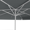 Parasol anthracite, 300 x 300 cm, vue de dessous