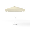 Parasol carré beige, 250 × 250 cm, avec manivelle, uni