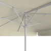 Parasol beige, 250 x 250 cm, vue de dessous