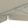 Parasol beige, 250 x 250 cm, baleines robustes