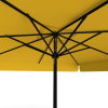 Parasol orange, 300 x 300 cm, vue de dessous