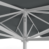 Parasol anthracite, 250 x 250 cm, détail du cordon de tirage
