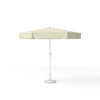 Parasol rond beige uni, ø 250 cm, avec manivelle