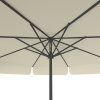 Parasol beige, ø 300 cm, vue de dessous