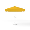 Parasol carré orange, 250 × 250 cm, avec manivelle, uni