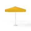 Parasol carré orange, 250 × 250 cm, avec manivelle, uni