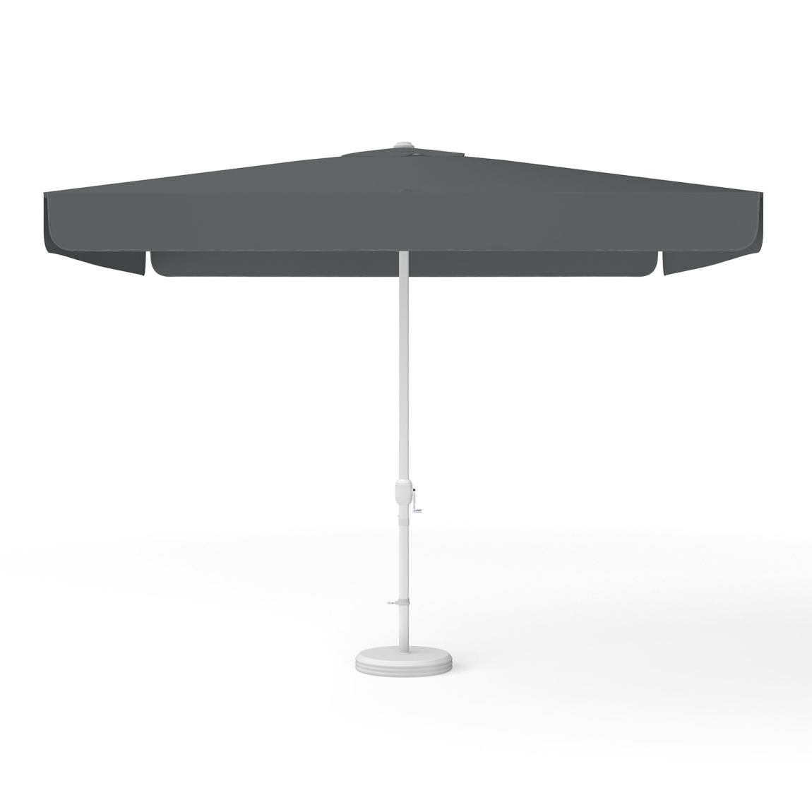 Parasol carré anthracite, 300 × 300 cm, avec manivelle, uni
