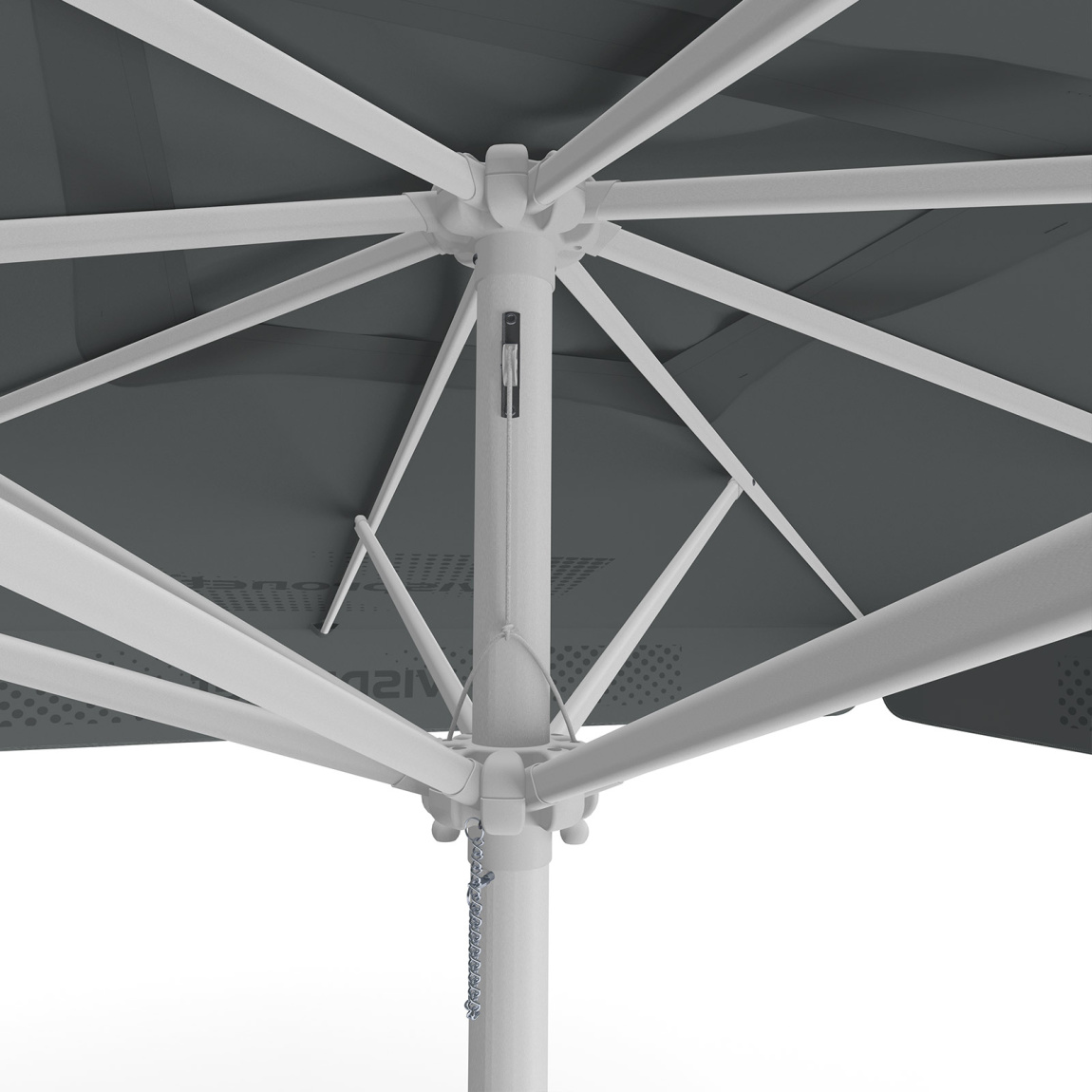 Parasol avec impression de logo, 300 x 300 cm, détail de la poulie