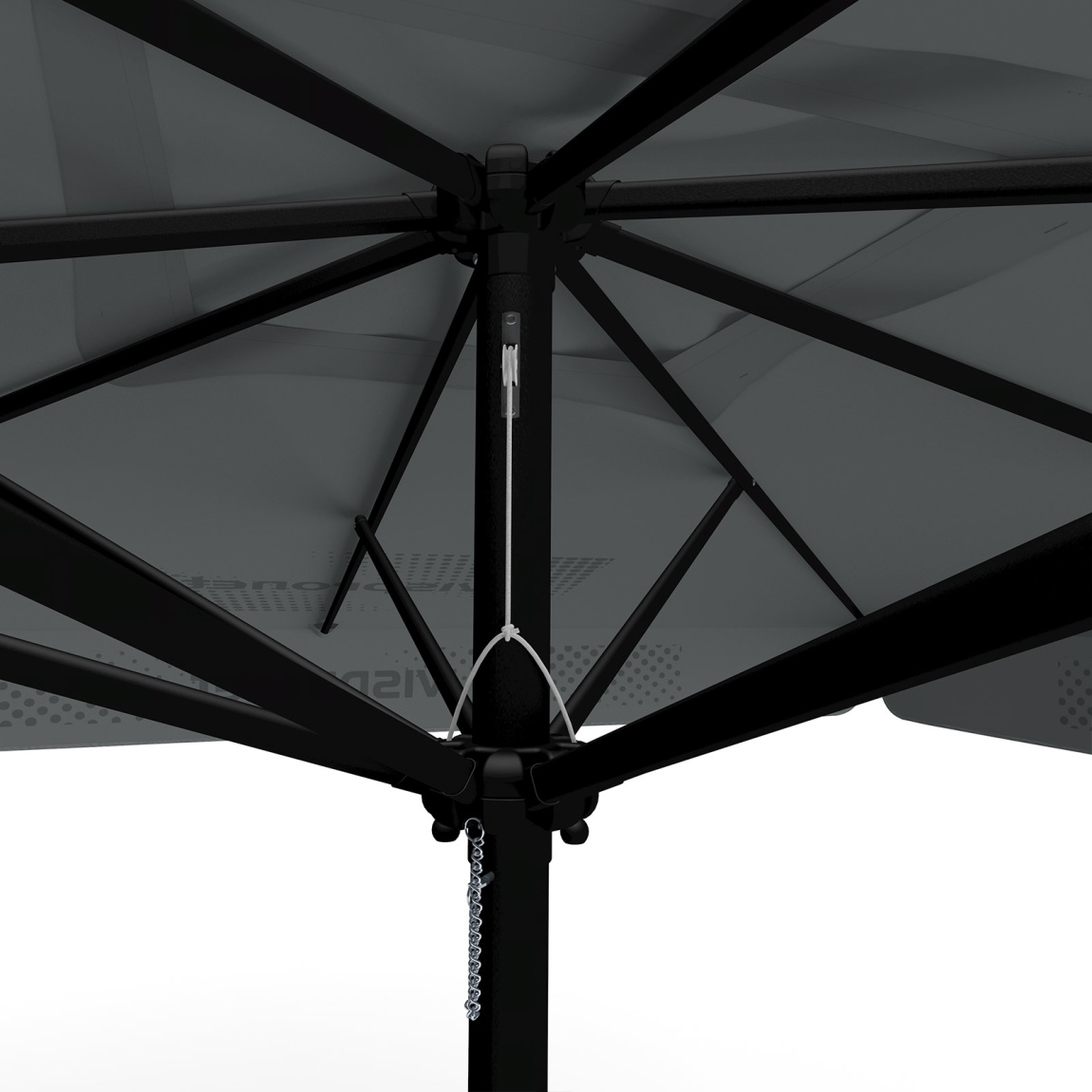 Parasol avec impression de logo, 300 x 300 cm, détail de la poulie