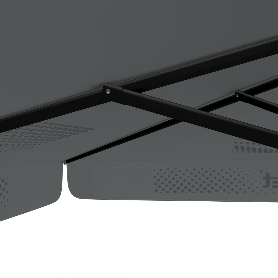 Parasol avec impression de logo, 300 x 300 cm, montants robustes