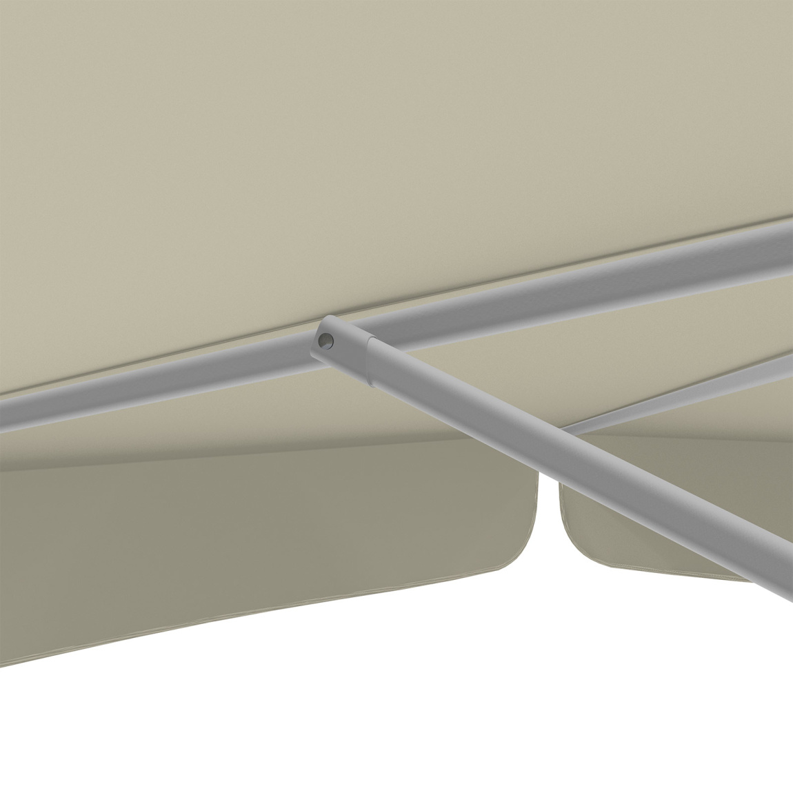 Parasol beige, ø 250 cm, baleines robustes