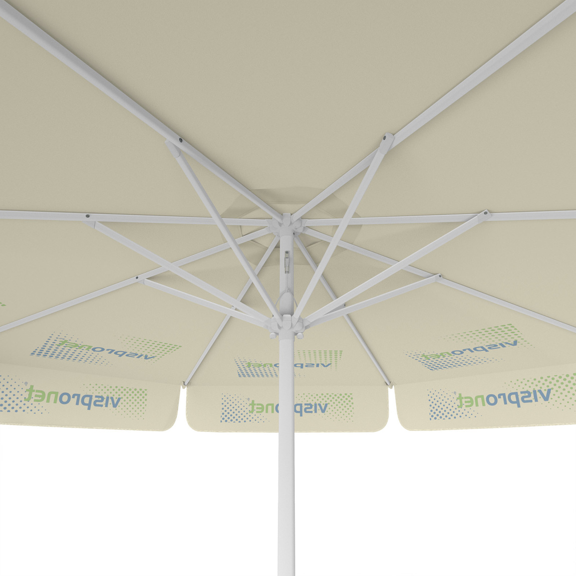Parasol avec impression de logo, ø 300 cm, vue du dessous
