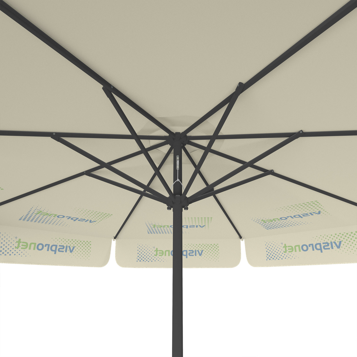 Parasol avec impression de logo, ø 300 cm, vue du dessous