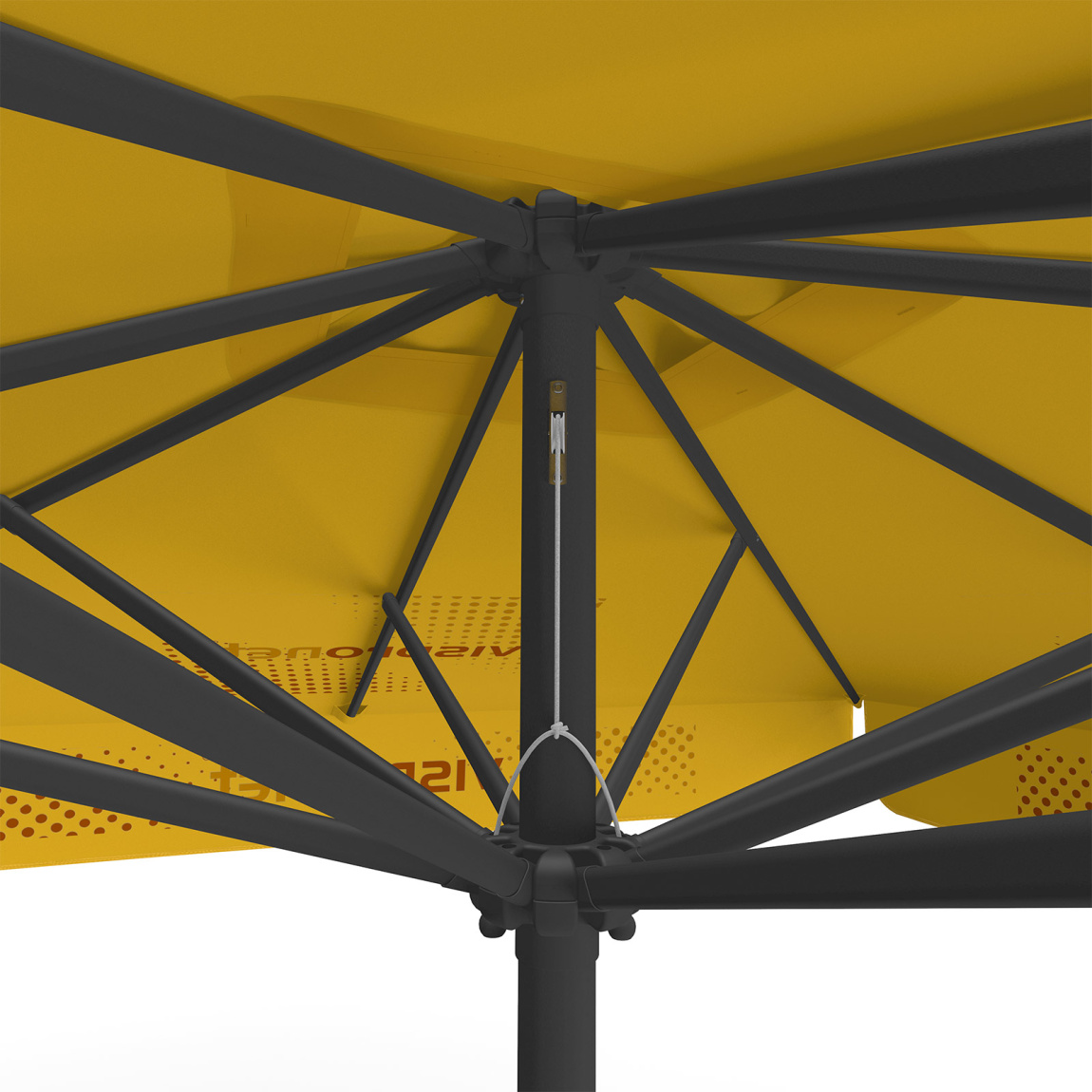 Parasol avec impression de logo, 250 x 250 cm, détail de la poulie