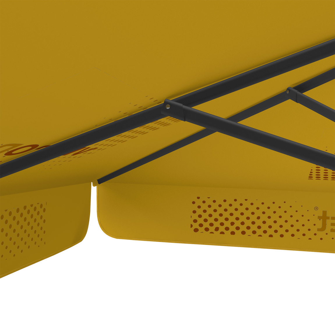 Parasol avec impression de logo, 250 x 250 cm, montants robustes