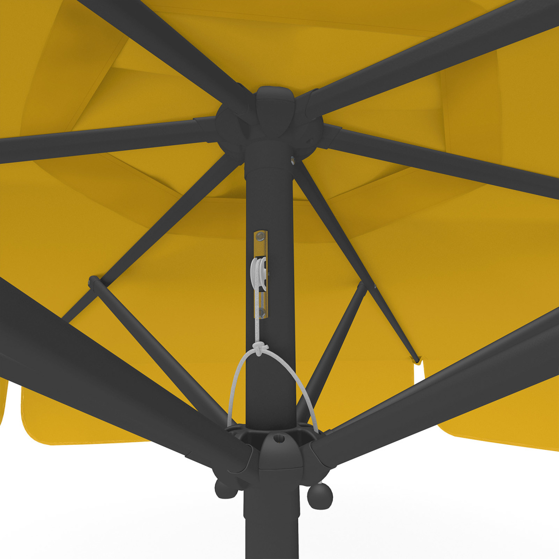 Parasol orange, ø 250 cm, détail du cordon de tirage