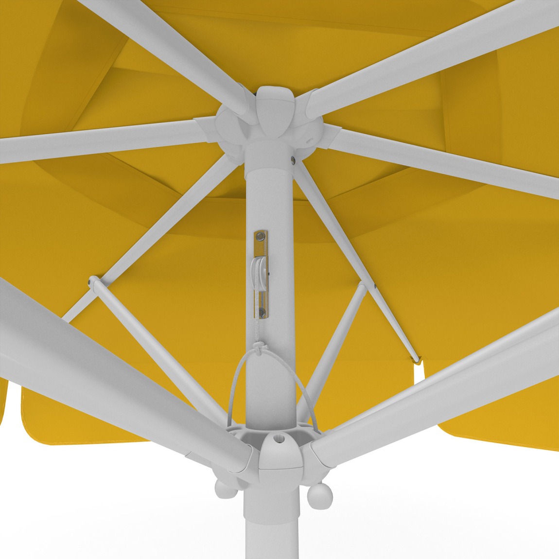 Parasol orange, ø 250 cm, détail du cordon de tirage
