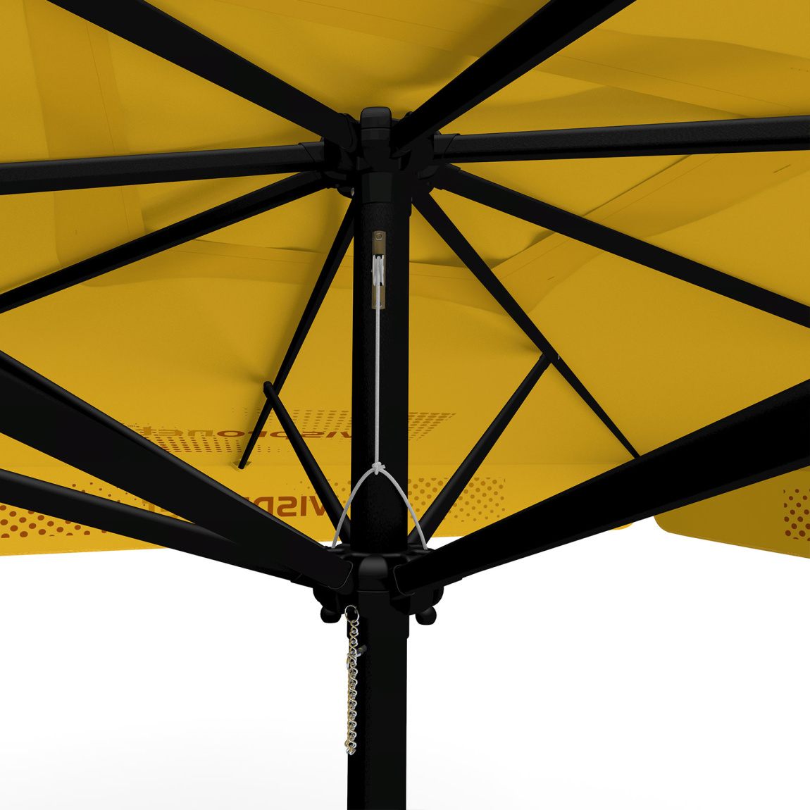 Parasol avec impression de logo, 300 x 300 cm, détail de la poulie