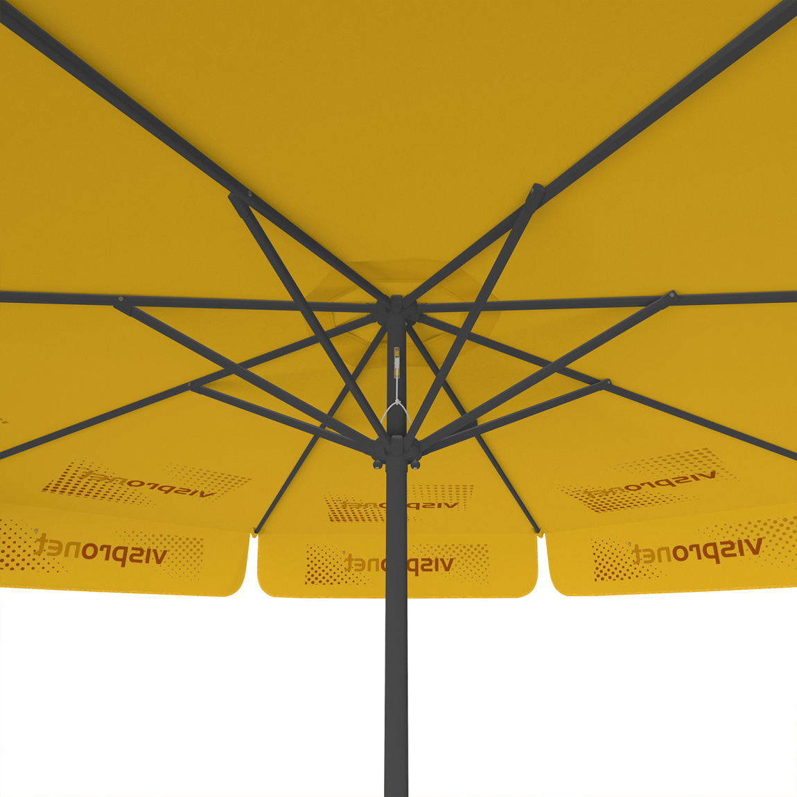 Parasol avec impression de logo, ø 300 cm, vue du dessous
