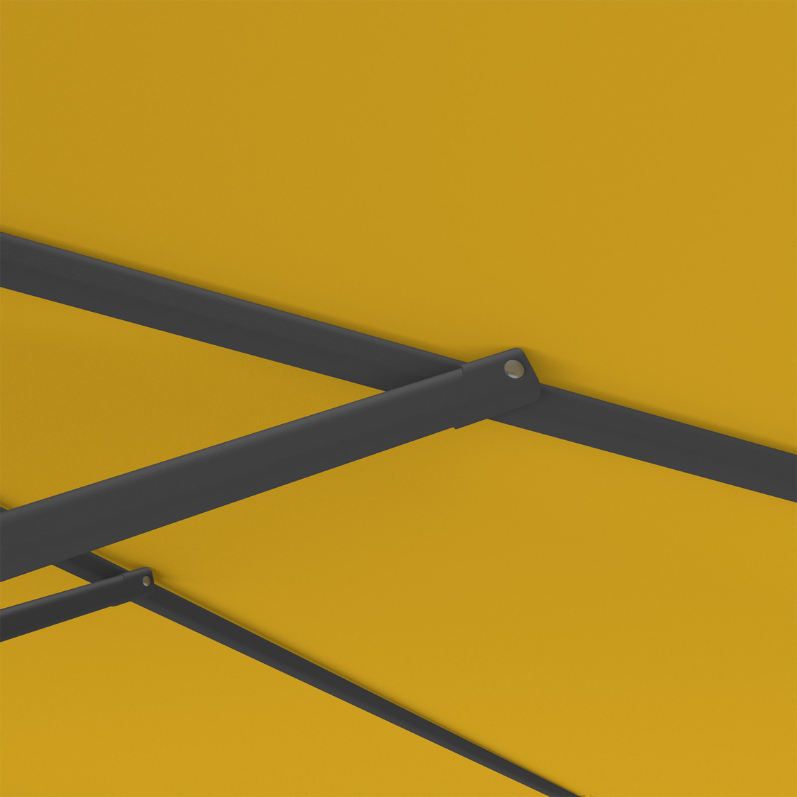 Parasol orange, ø 300 cm, baleines robustes