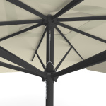Parasol beige, 300 x 300 cm, détail du cordon de tirage
