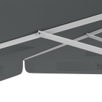 Parasol avec impression de logo, 300 x 300 cm, montants robustes