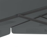 Parasol avec impression de logo, 300 x 300 cm, montants robustes