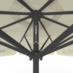 Parasol avec impression de logo, ø 300 cm, détail de la poulie
