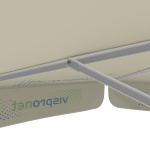 Parasol avec impression de logo, ø 250 cm, montants robustes