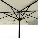 Parasol avec impression de logo, 300 x 300 cm, vue de dessous