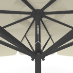 Parasol beige, ø 300 cm, détail du cordon de serrage