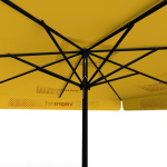 Parasol avec impression de logo, 300 x 300 cm, vue de dessous