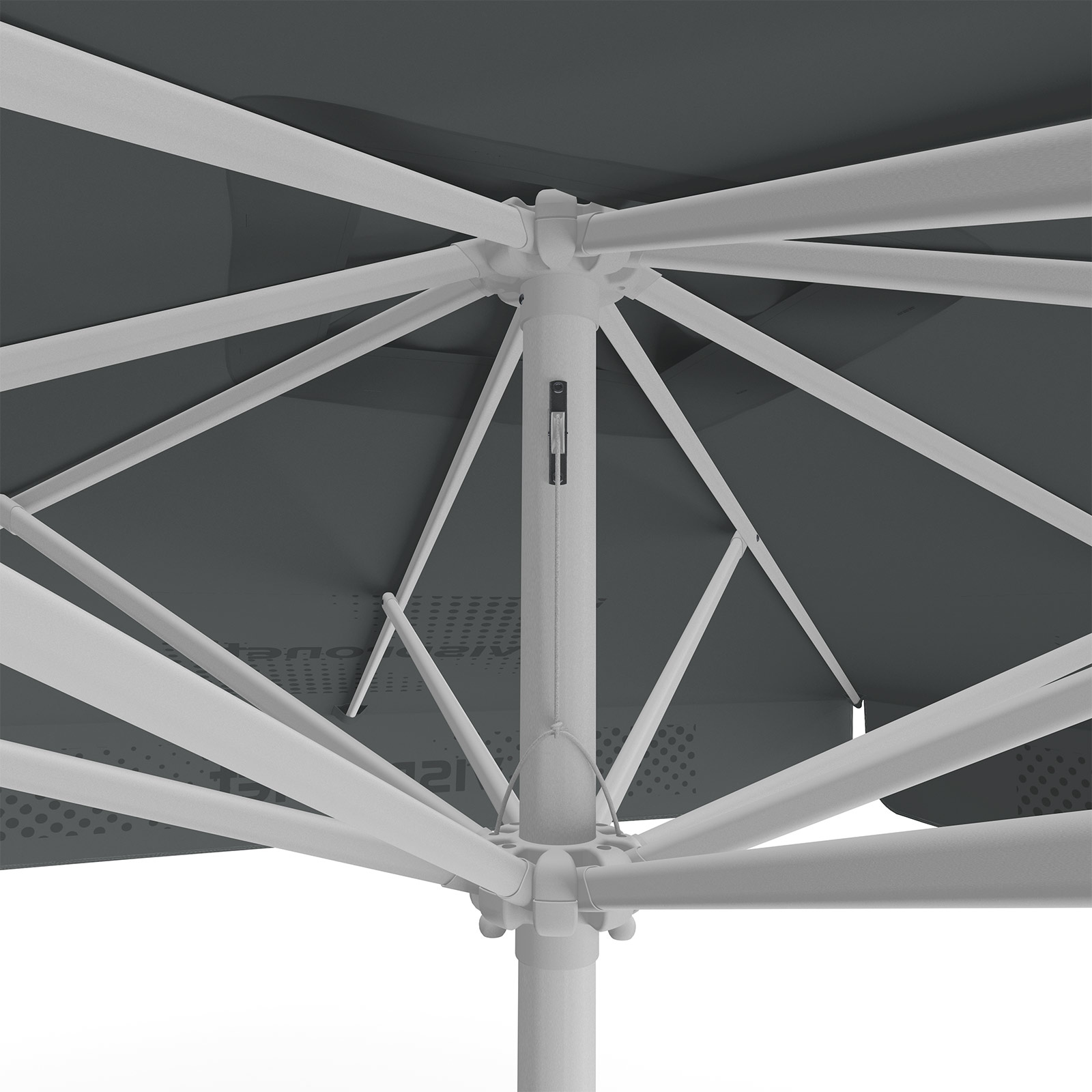 Parasol avec impression de logo, 250 x 250 cm, détail de la poulie