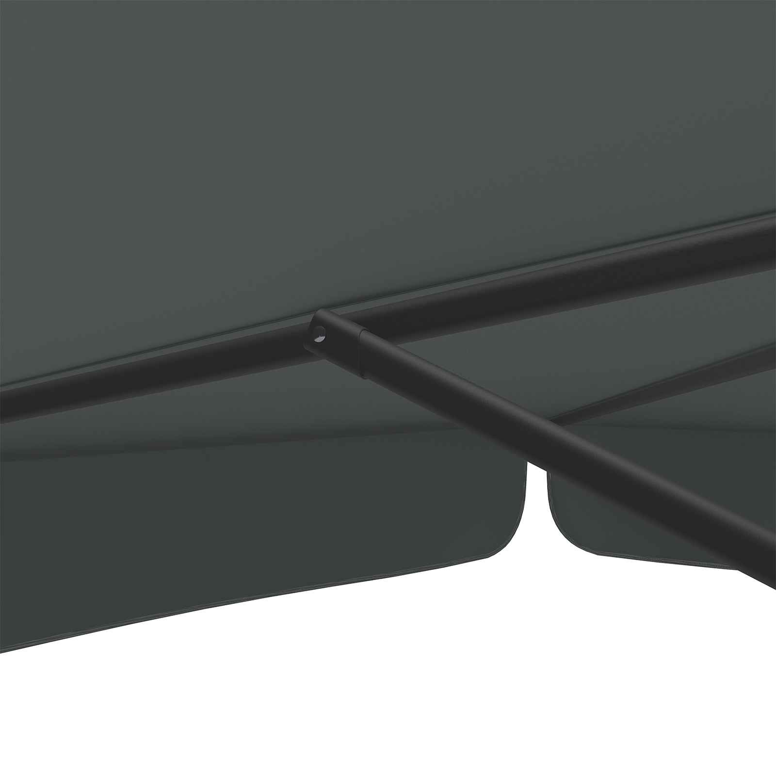 Parasol anthracite, ø 250 cm, baleines robustes