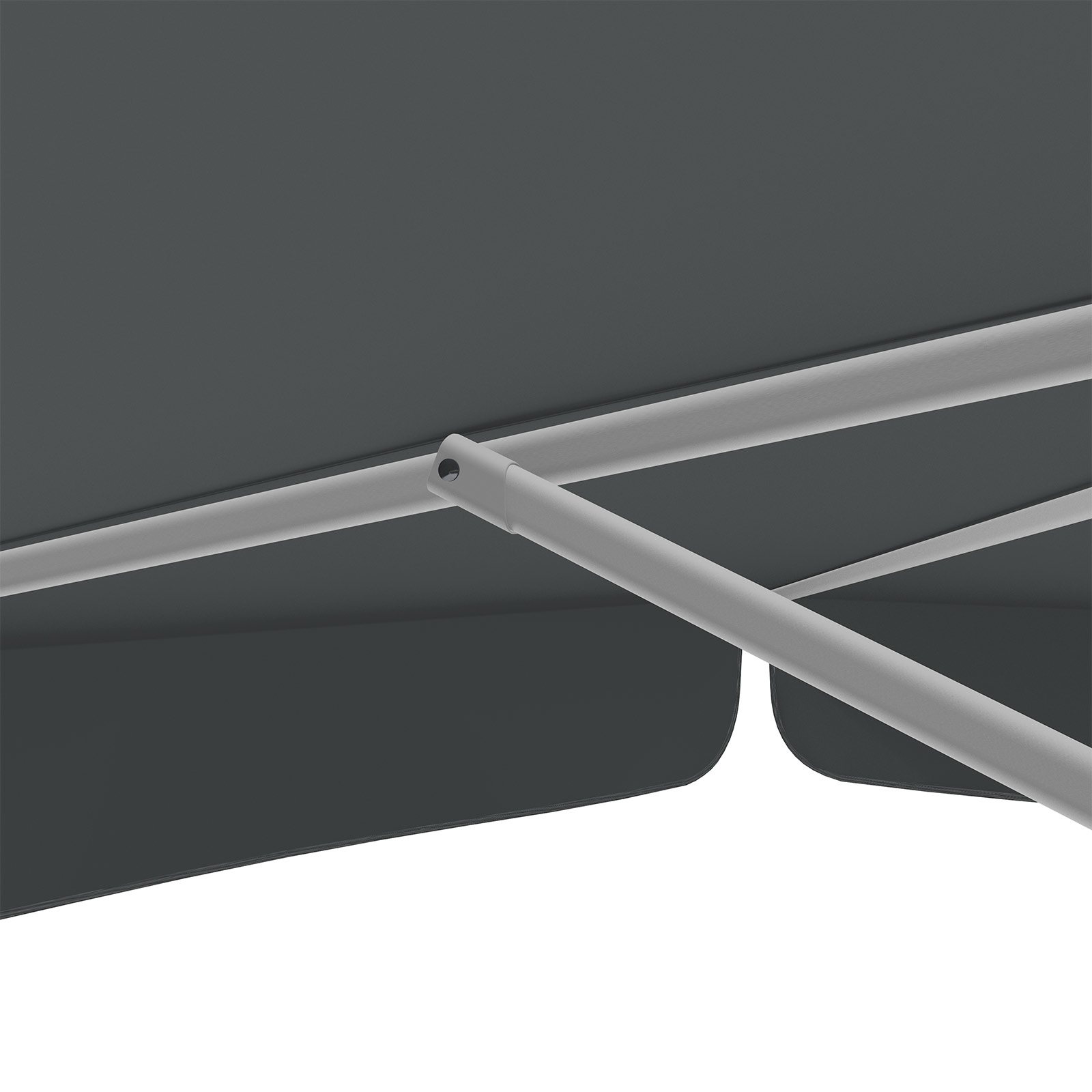 Parasol anthracite, ø 250 cm, baleines robustes