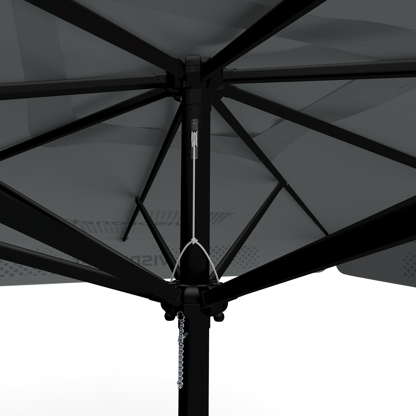 Parasol avec impression de logo, 300 x 300 cm, détail de la poulie