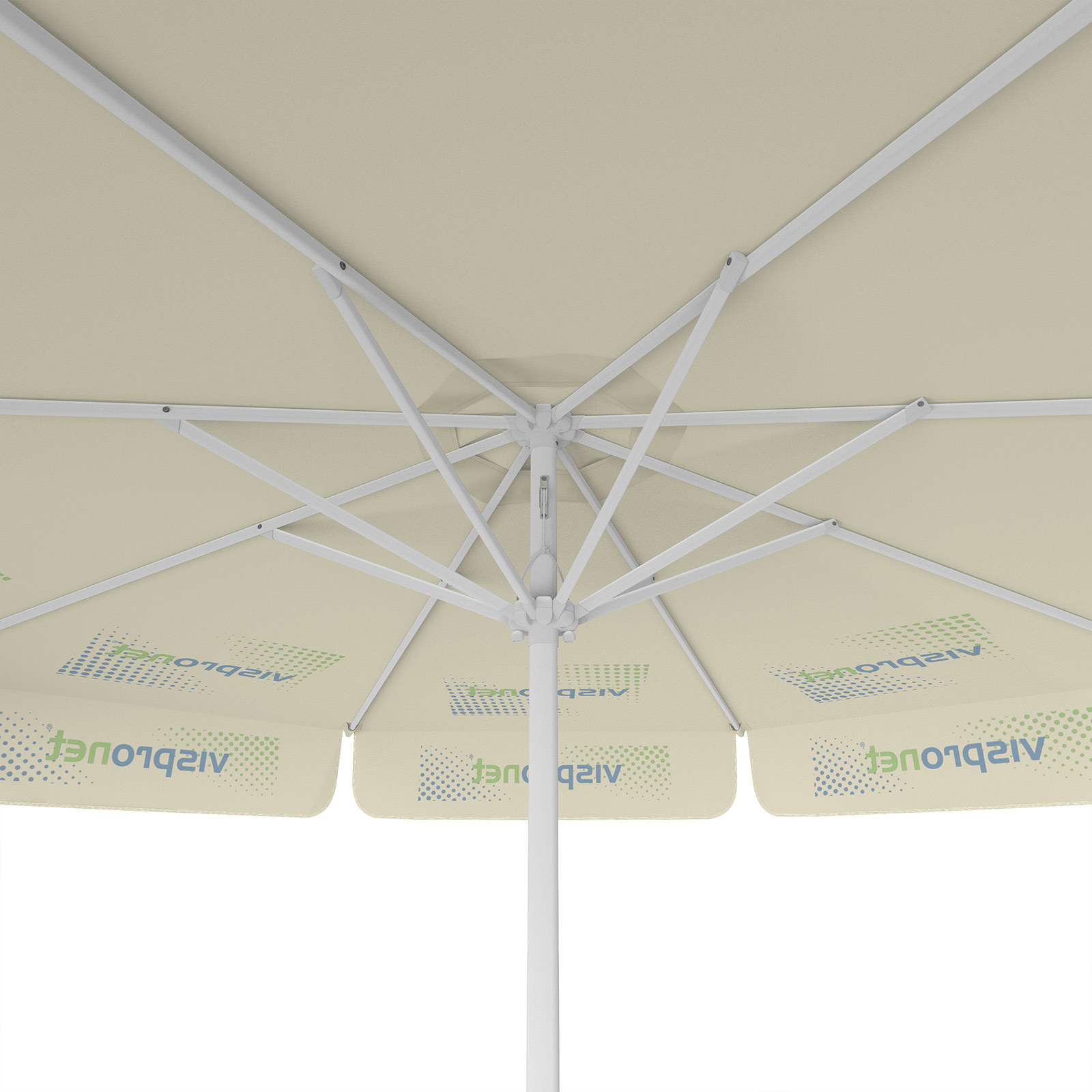 Parasol avec impression de logo, ø 300 cm, vue du dessous
