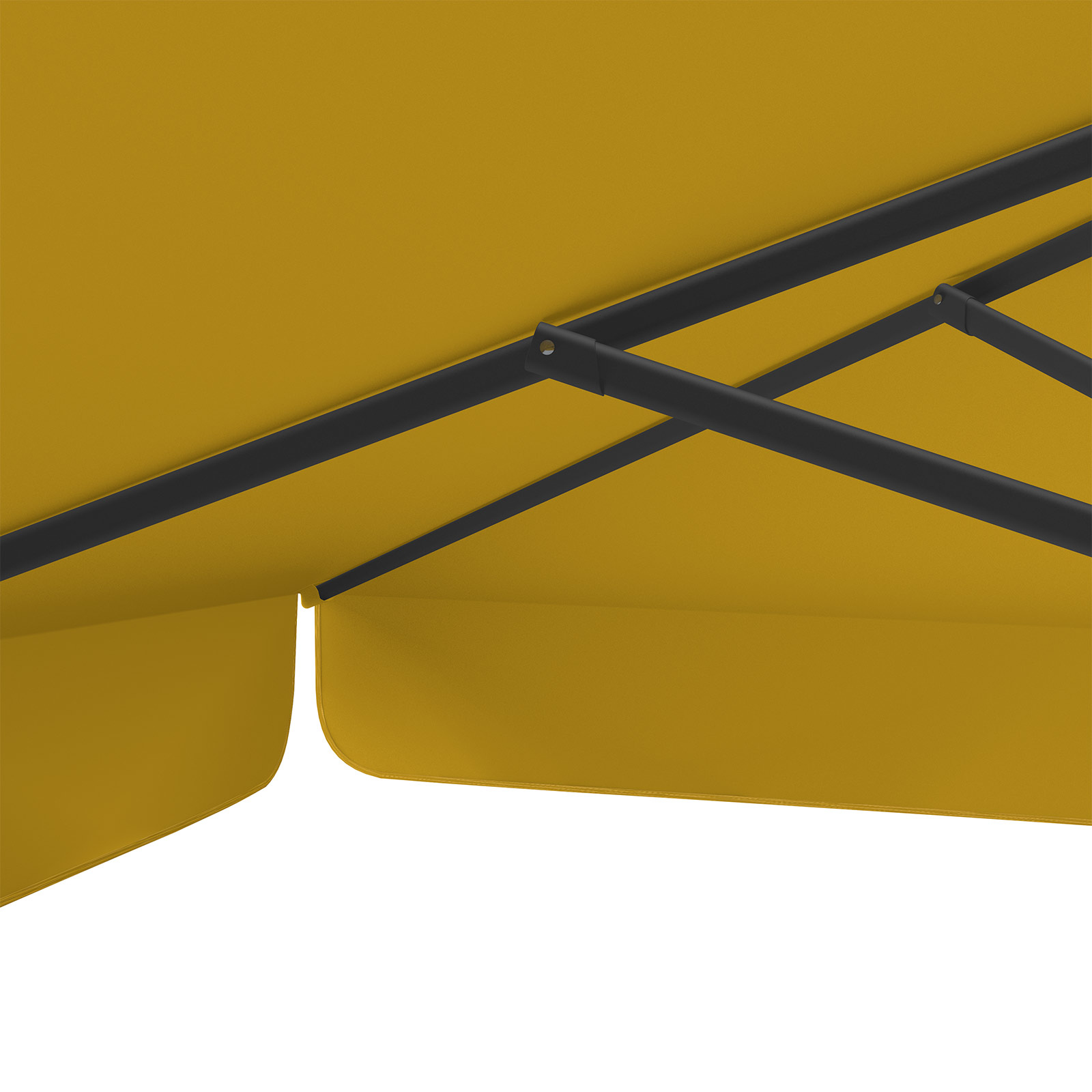 Parasol orange, 250 x 250 cm, baleines robustes