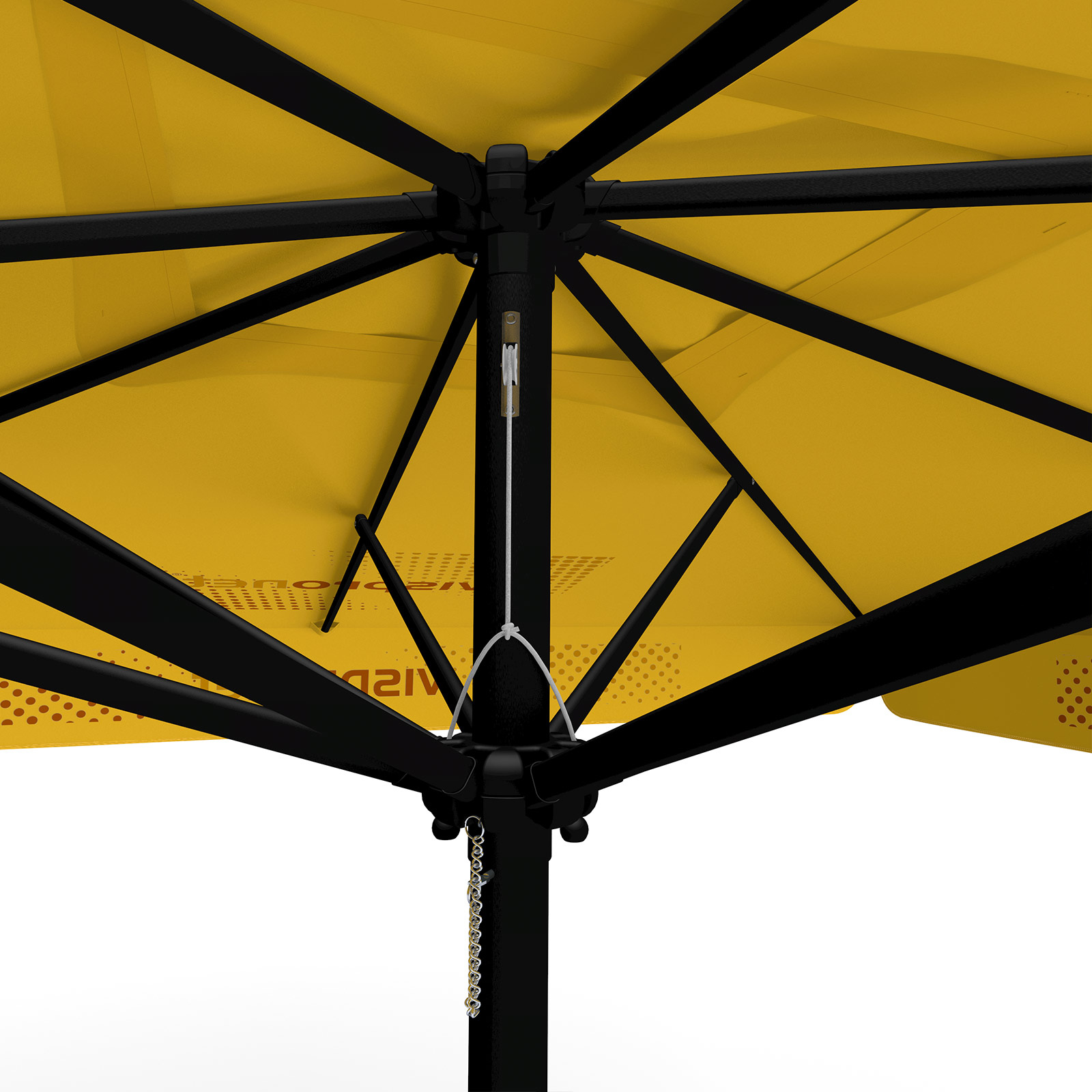 Parasol avec impression de logo, 300 x 300 cm, détail de la poulie