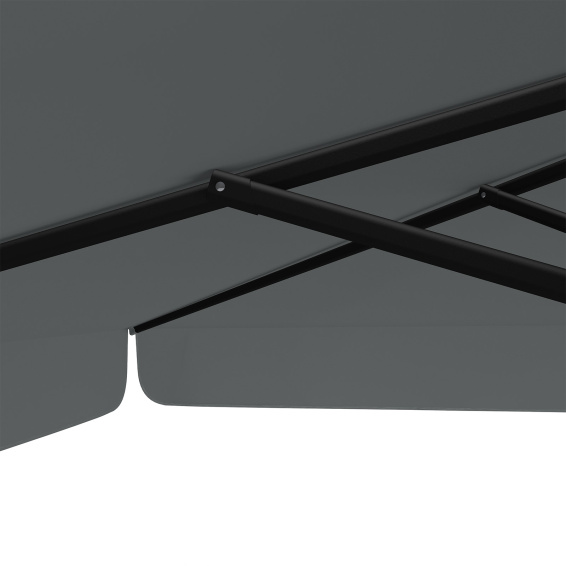 Parasol anthracite, 300 x 300 cm, baleines robustes