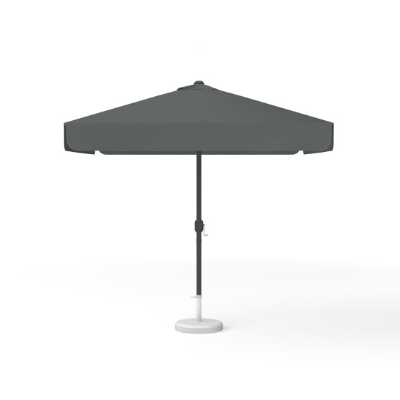 Parasol carré anthracite, 250 × 250 cm, avec manivelle, uni
