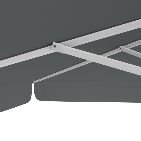 Parasol anthracite, 300 x 300 cm, baleines robustes