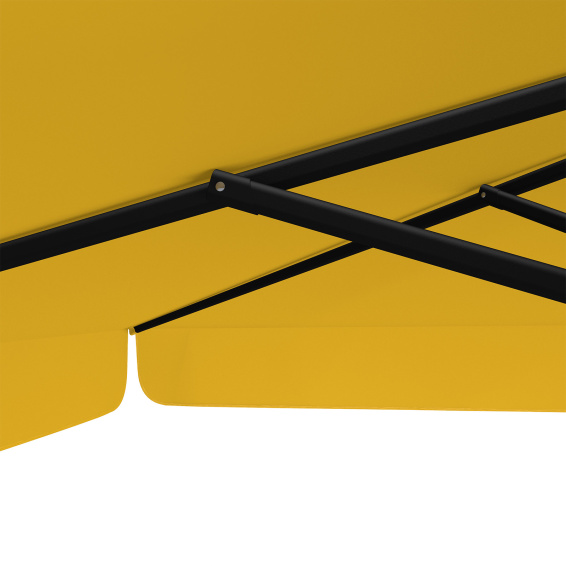 Parasol orange, 300 x 300 cm, baleines robustes