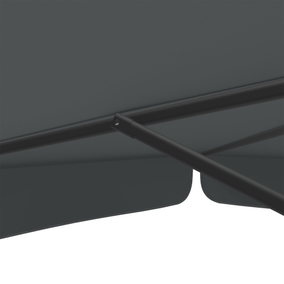 Parasol anthracite, ø 250 cm, baleines robustes