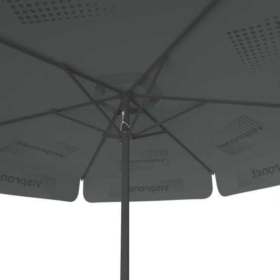 Parasol avec impression de logo, ø 250 cm, vue du dessous