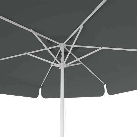 Parasol anthracite, ø 250 cm, vue de dessous